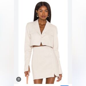 Tessa Blazer & skirt in Nude